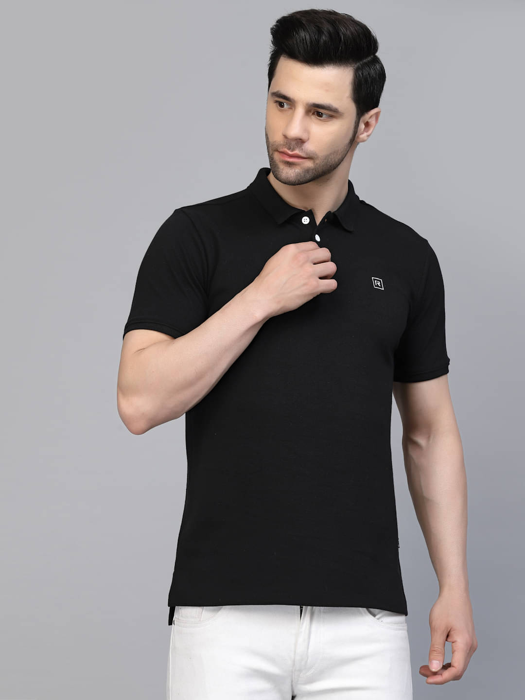 Rigo Pack of 1 Cotton Slim Fit Solid Half Sleeves Men's Polo T Shirt ( Black ) Rigo Pack of 1 Cotton Slim Fit Solid Half Sleeves Men's Polo T Shirt ( Black )