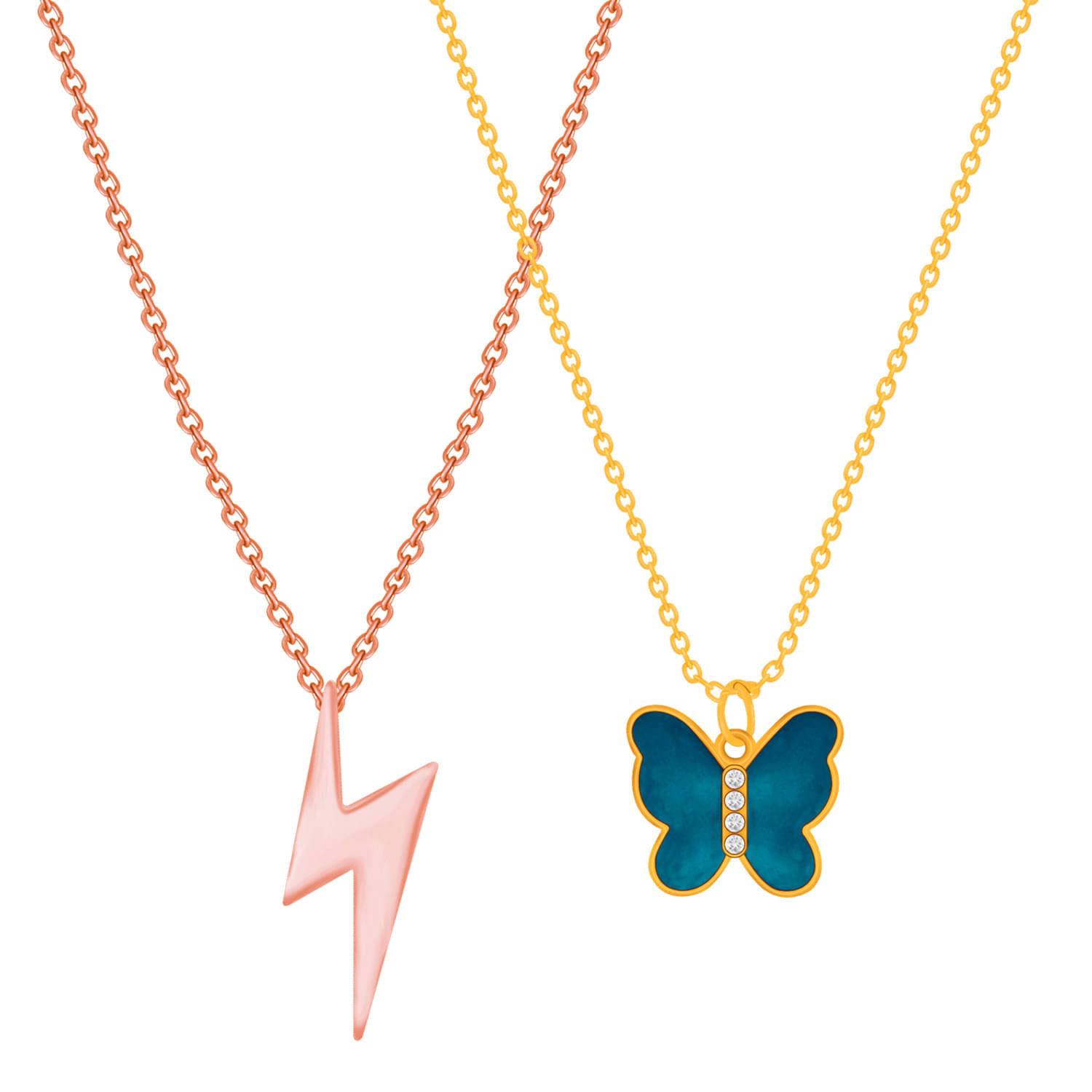 Silver Shine - Multicolor Pendant set ( Pack of 2 ) Silver Shine - Multicolor Pendant set ( Pack of 2 )