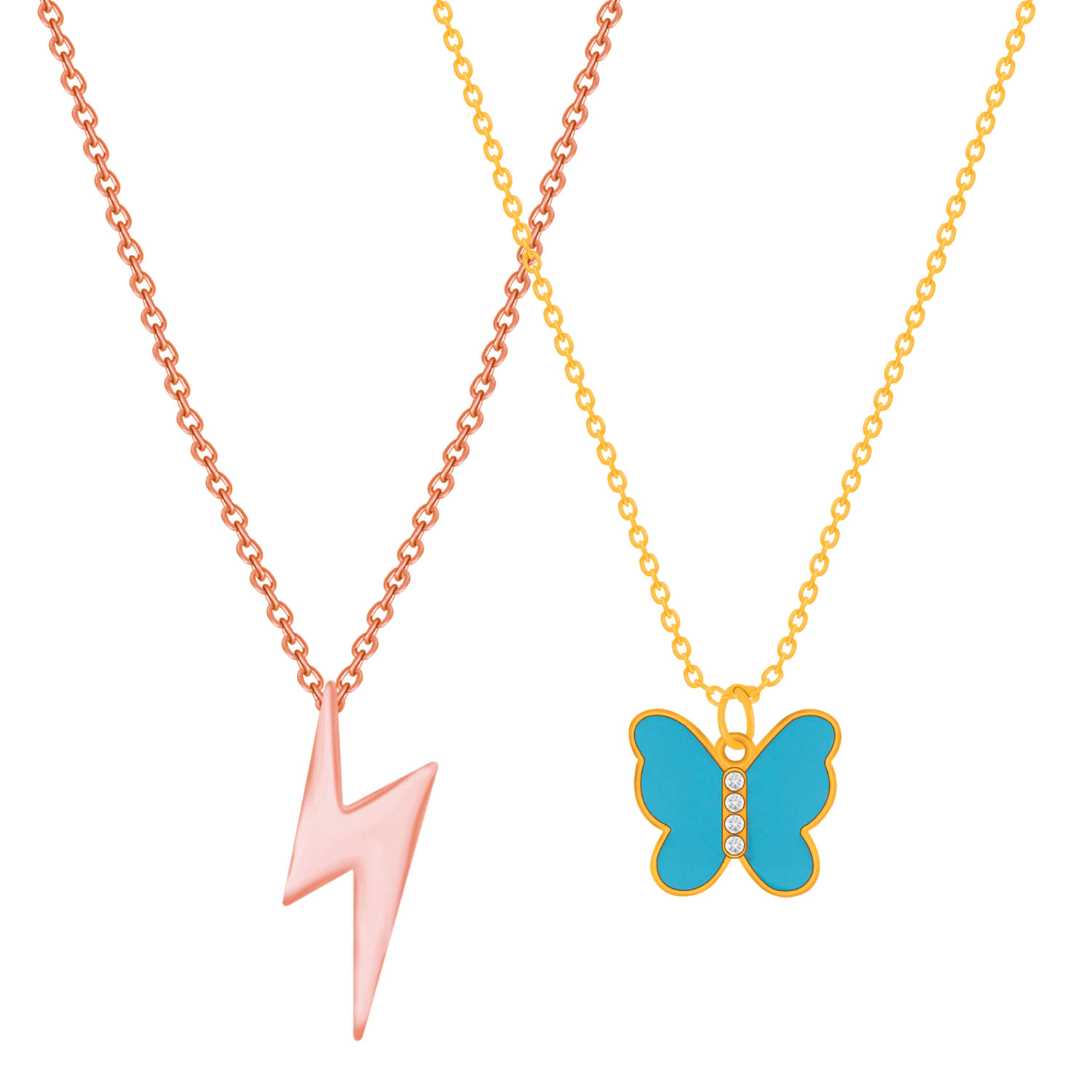     			Silver Shine - Multicolor Pendant set ( Pack of 2 )