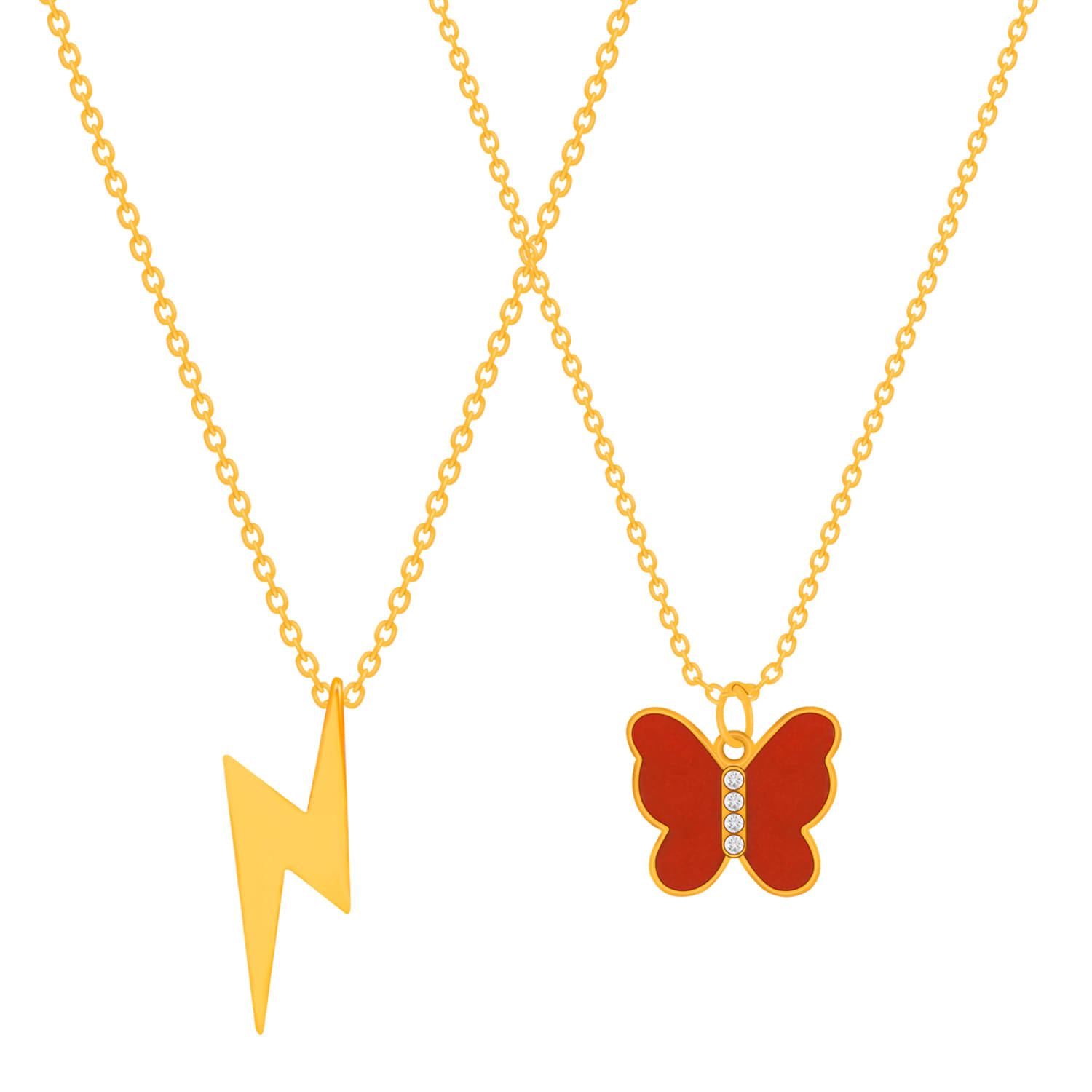 Silver Shine - Multicolor Pendant set ( Pack of 2 ) Silver Shine - Multicolor Pendant set ( Pack of 2 )