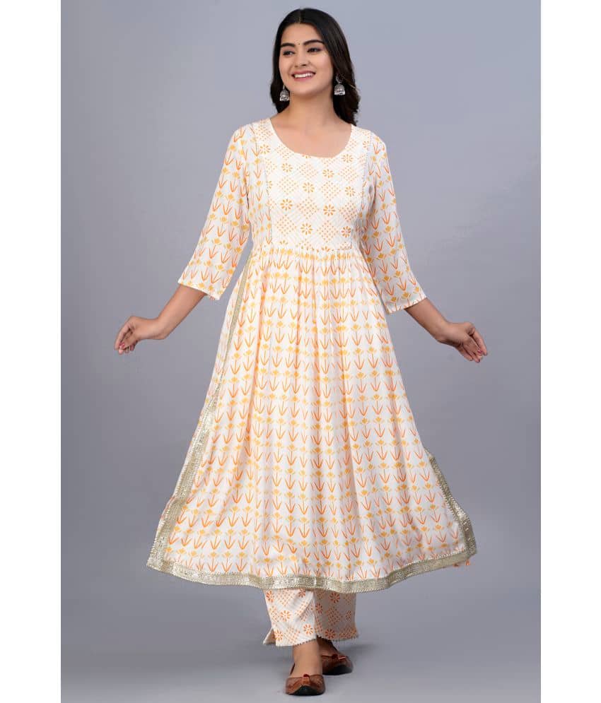 Smien - Yellow Straight Cotton Women's Stitched Salwar Suit ( Pack of 1 )
