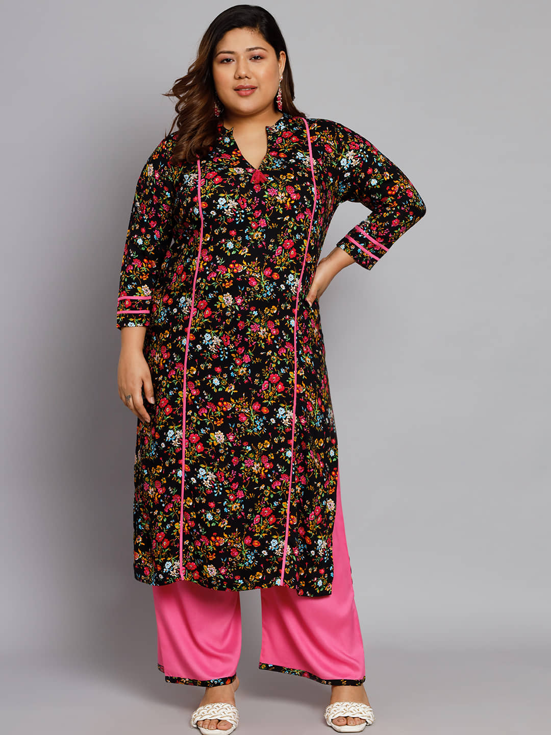 Tissu - Black Straight Rayon Women's Stitched Salwar Suit ( Pack of 1 )