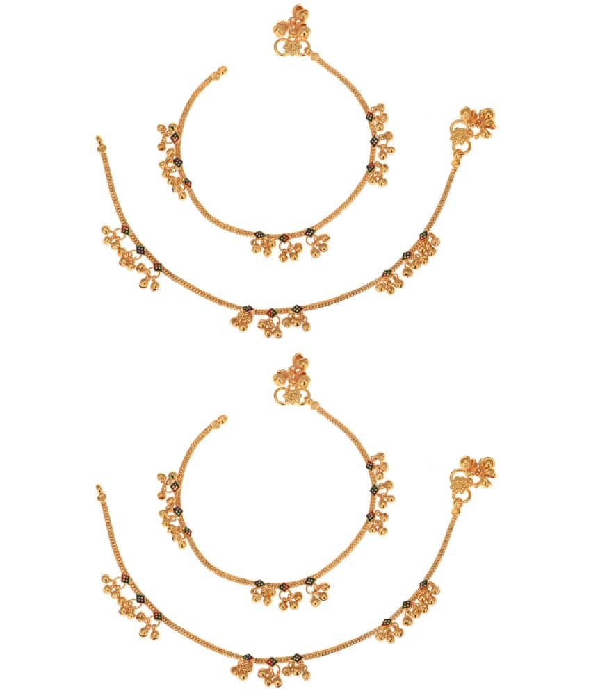 AanyaCentric - Gold Anklets ( Pack of 1 ) - Anklets | Buy online on ZillyBuy