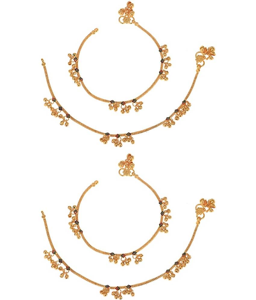 AanyaCentric - Gold Anklets ( Pack of 1 ) - Anklets | Buy online on ZillyBuy