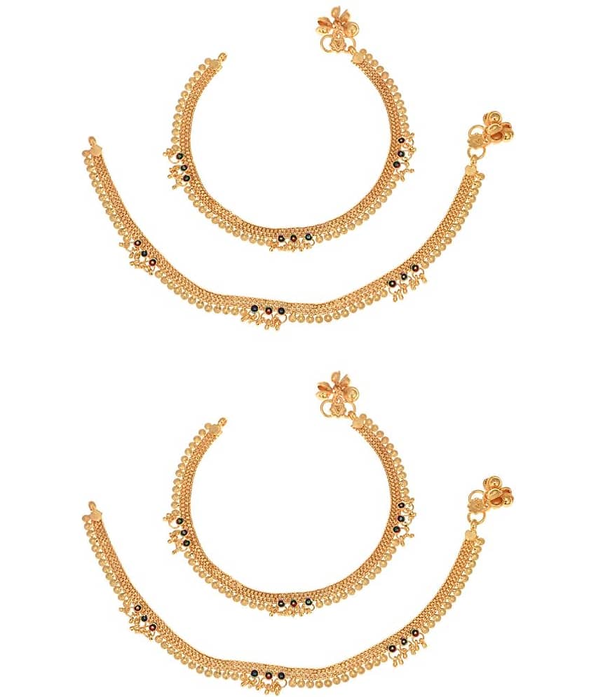 AanyaCentric - Gold Anklets ( Pack of 1 ) - Anklets | Buy online on ZillyBuy