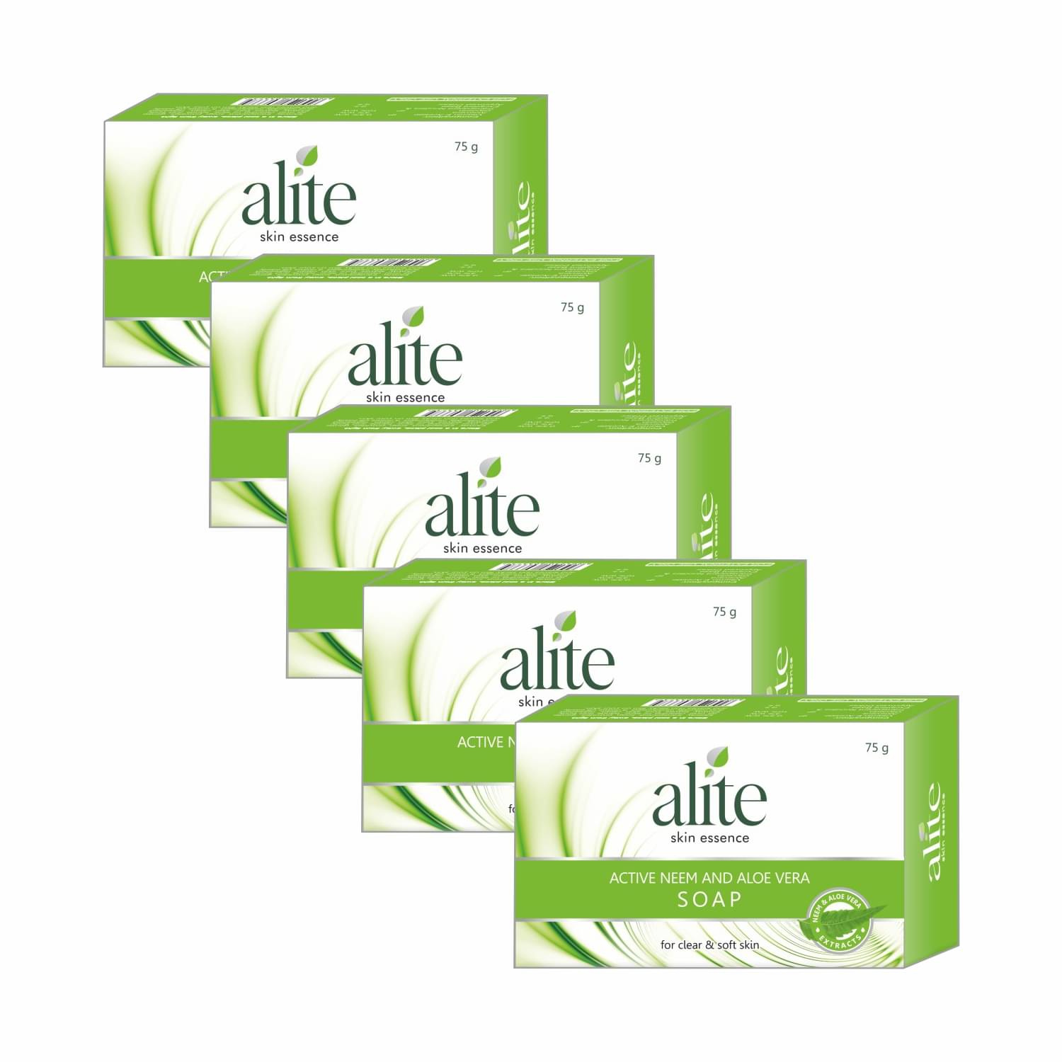 Alite Neem & Aloe Vera Soap Pimple Fighting Soap for Soft & Glowing Skin 75g ( Pack of 5 ) Alite Neem & Aloe Vera Soap Pimple Fighting Soap for Soft & Glowing Skin 75g ( Pack of 5 )