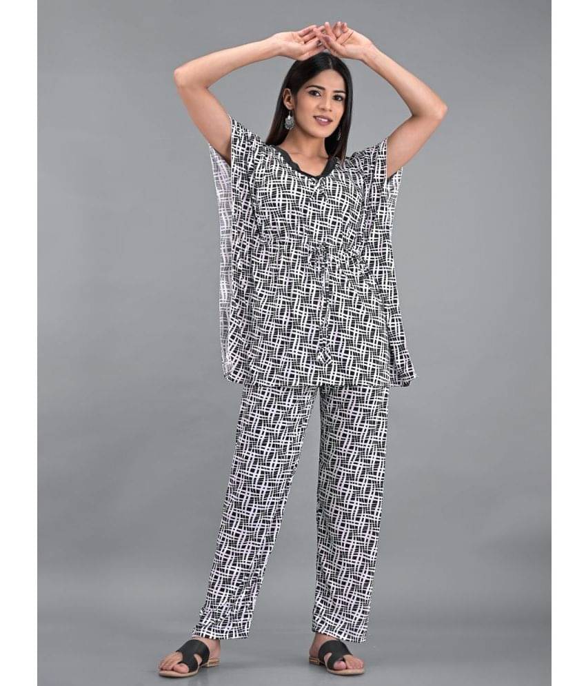     			Apratim - White Satin Women's Nightwear Nightsuit Sets ( Pack of 1 )