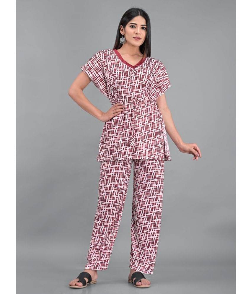     			Apratim - White Satin Women's Nightwear Nightsuit Sets ( Pack of 1 )