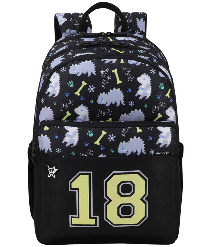     			Arctic Fox 21 Liters Saurus Grey School Backpack