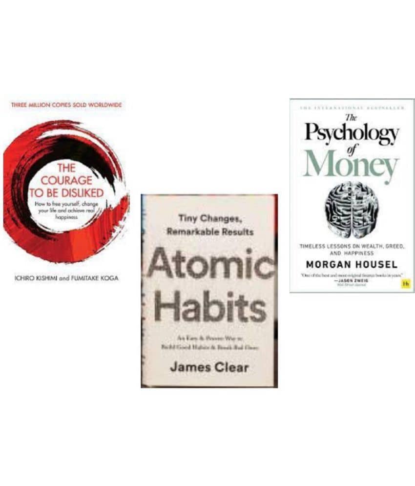 Best Seller Combo : Atomic Habits, The Psychology Of Money, The Courage To Be Disliked - Stationery | Buy online on ZillyBuy