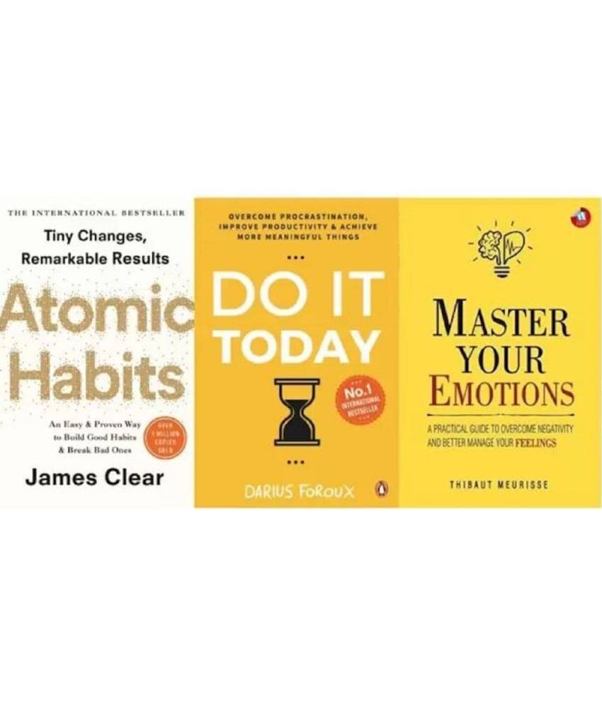 ( Comb Of 3 Pack ) Atomic Habits, Master Your Emotions Do It Today By James Clear, Thibaut Meurisse ( Comb Of 3 Pack ) Atomic Habits, Master Your Emotions Do It Today By James Clear, Thibaut Meurisse