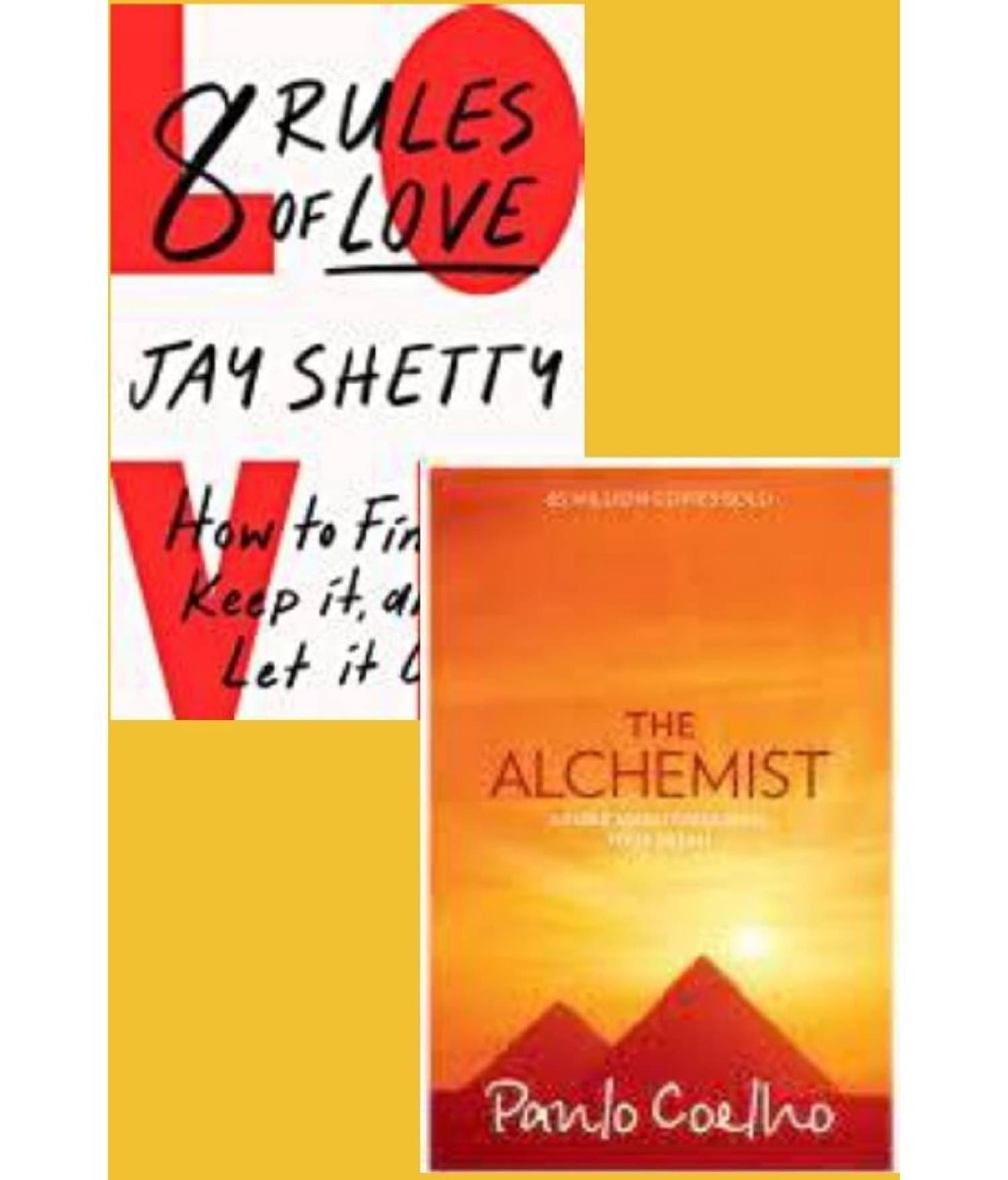 ( Combo Of 2 Pack ) 8 Rules of Love + The Alchemist - Paperback , English , Book By Jay Shetty & Paulo Choelho ( Combo Of 2 Pack ) 8 Rules of Love + The Alchemist - Paperback , English , Book By Jay Shetty & Paulo Choelho