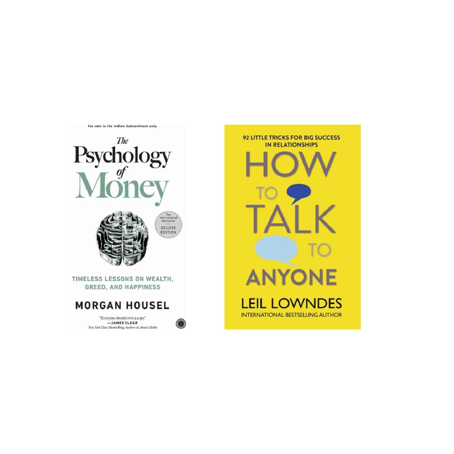 ( Combo Of 2 Pack ) How to Talk to Anyone & The Psychology of Money - Paperback , English , Book - By Leil Lowndes , Morgan Housel ( Combo Of 2 Pack ) How to Talk to Anyone & The Psychology of Money - Paperback , English , Book - By Leil Lowndes , Morgan Housel