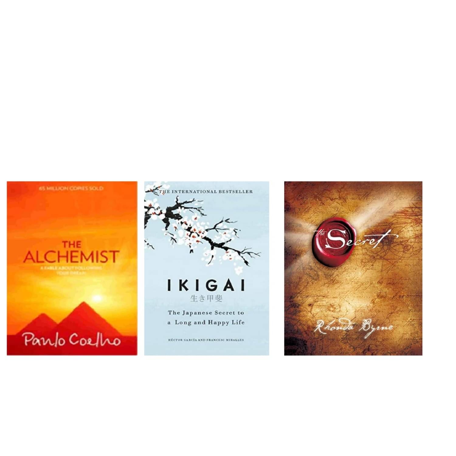 ( Combo Of 3 Pack ) The Alchemist & Ikigai The Japanese secret to a long and happy life & The Secret & Paperback , English Book By Paulo Coelho, Hector Garcia , Byrne Rhonda ( Combo Of 3 Pack ) The Alchemist & Ikigai The Japanese secret to a long and happy life & The Secret & Paperback , English Book By Paulo Coelho, Hector Garcia , Byrne Rhonda