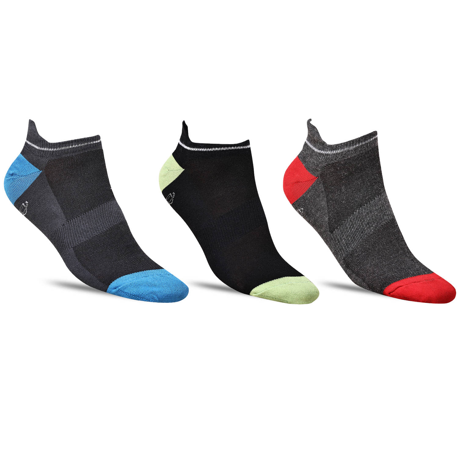 Dollar Socks - Cotton Men's Colorblock Multicolor Ankle Length Socks ( Pack of 3 ) - Socks | Buy online on ZillyBuy