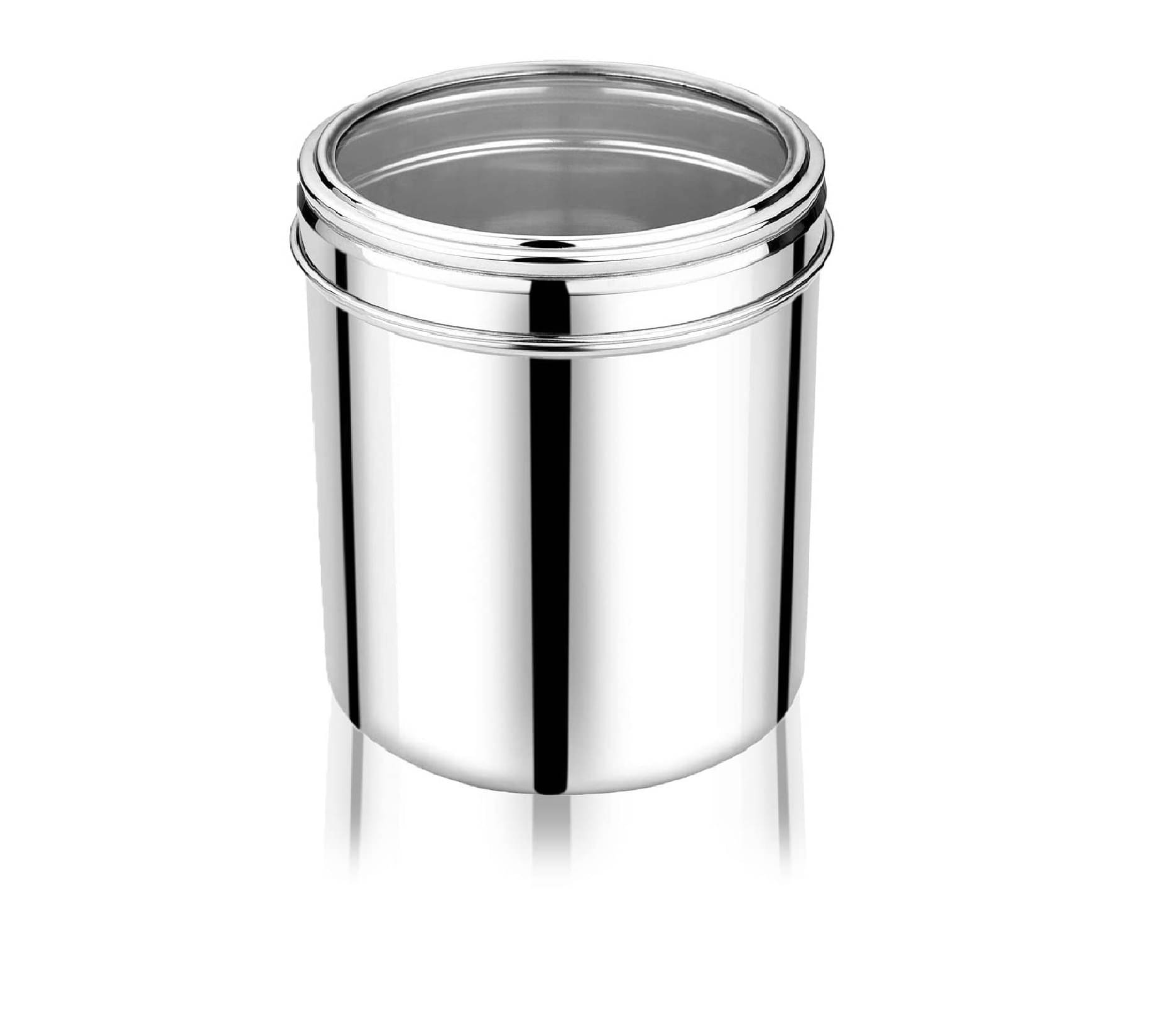     			Dynore - 1000 ml canisters Steel Silver Utility Container ( Set of 1 )