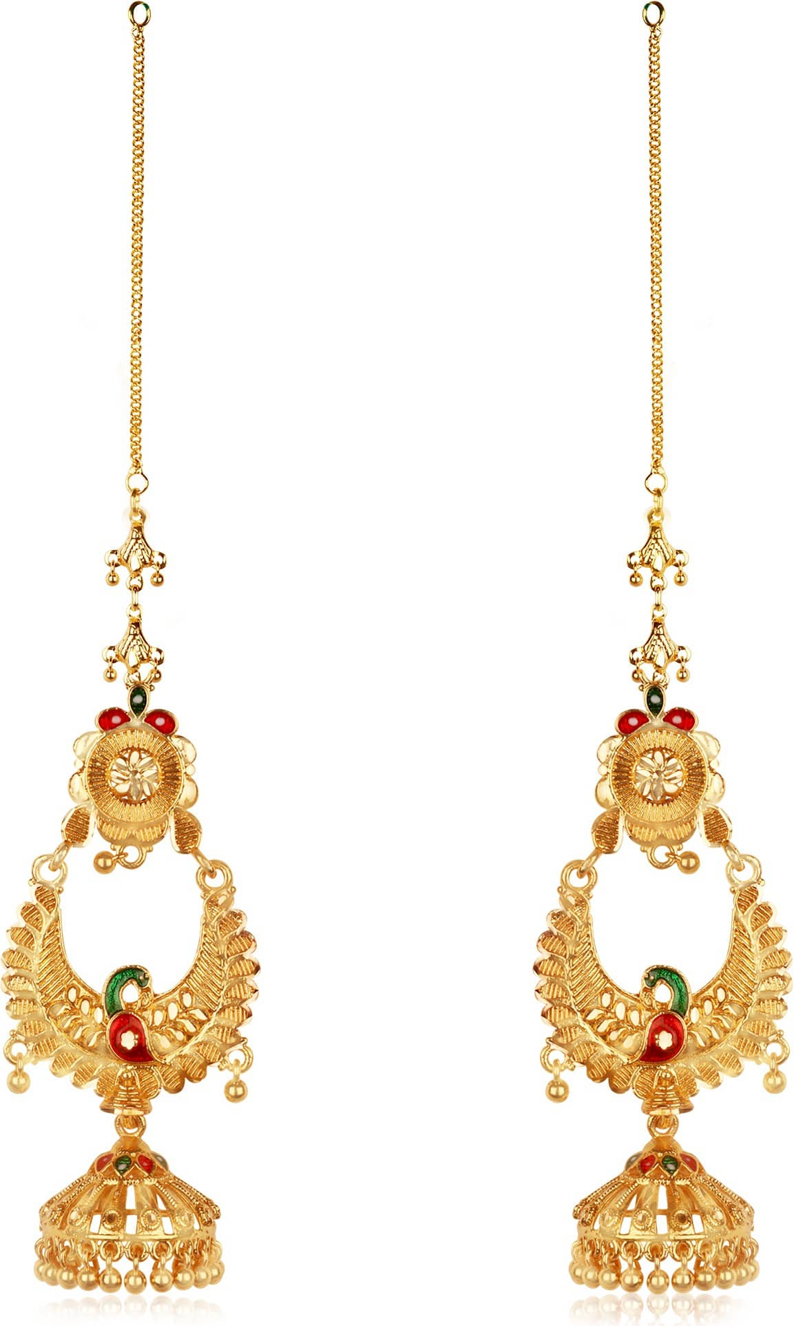 HEER COLLECTION - Gold Ear Chain Earrings ( Pack of 1 ) - Earrings | Buy online on ZillyBuy