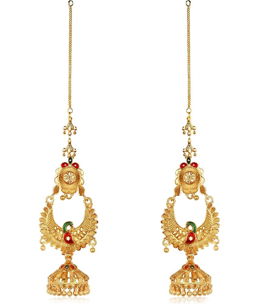 HEER COLLECTION - Gold Ear Chain Earrings ( Pack of 1 ) - Earrings | Buy online on ZillyBuy