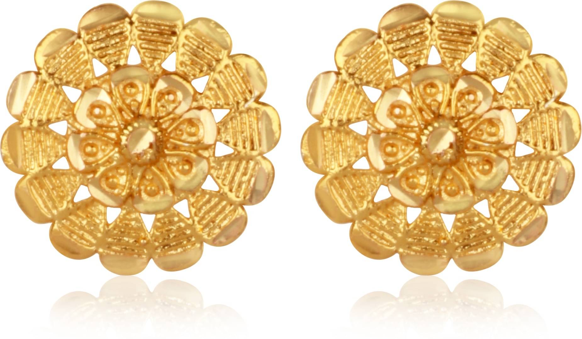     			HEER COLLECTION - Gold Stud Earrings ( Pack of 1 )