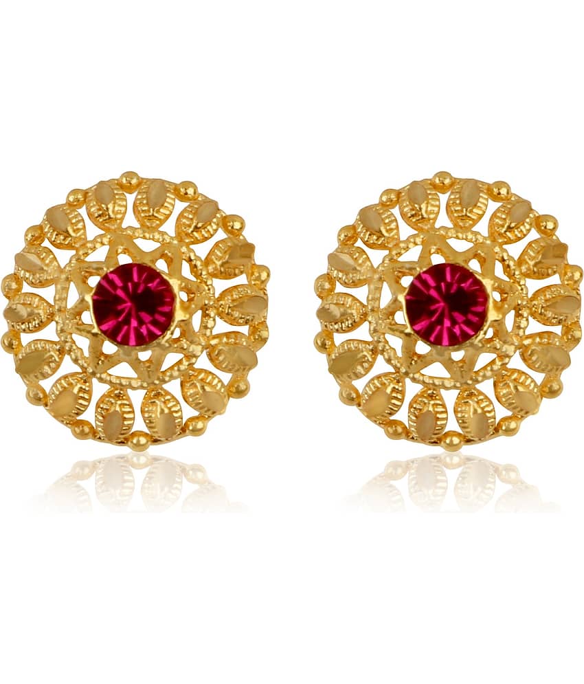 HEER COLLECTION - Gold Stud Earrings ( Pack of 1 ) - Earrings | Buy online on ZillyBuy