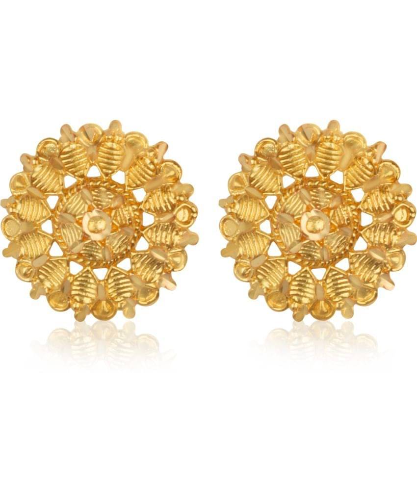     			HEER COLLECTION - Gold Stud Earrings ( Pack of 1 )