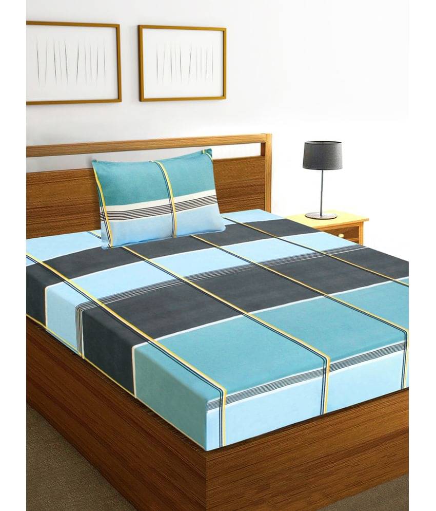     			Home Candy Microfiber Single Bedsheet ( Blue )