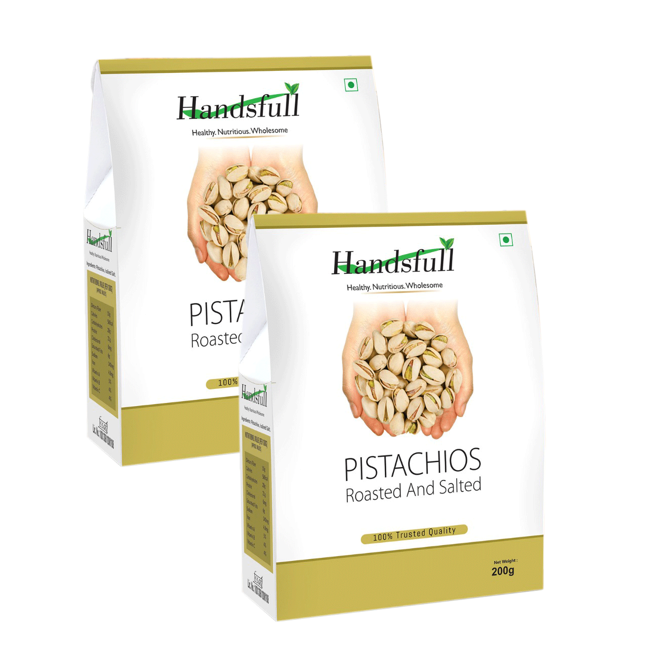 Handsfull Roasted Pistachios Extra Large, Roasted and Salted, Pista (200gX2), 400 g Handsfull Roasted Pistachios Extra Large, Roasted and Salted, Pista (200gX2), 400 g