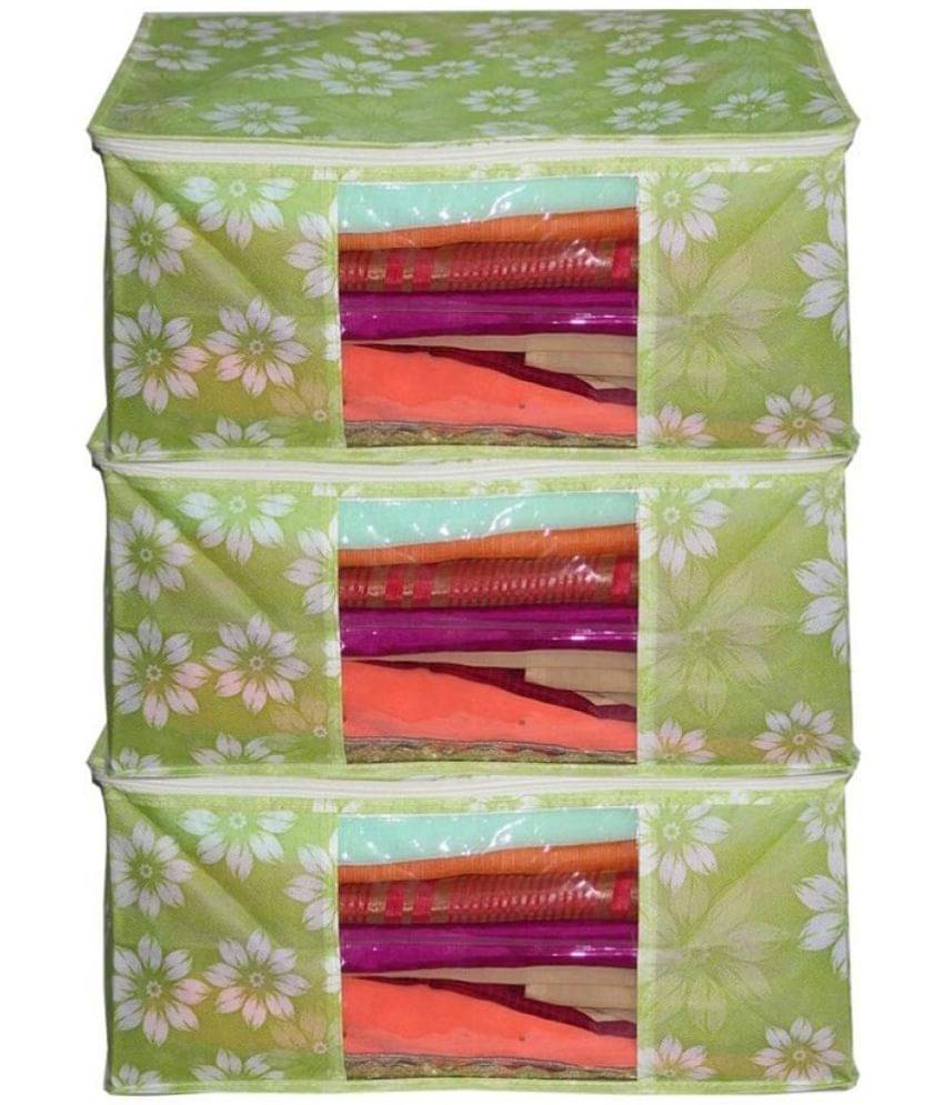     			Jewar Mandi - Green Non-Woven Fabric Garment Bag