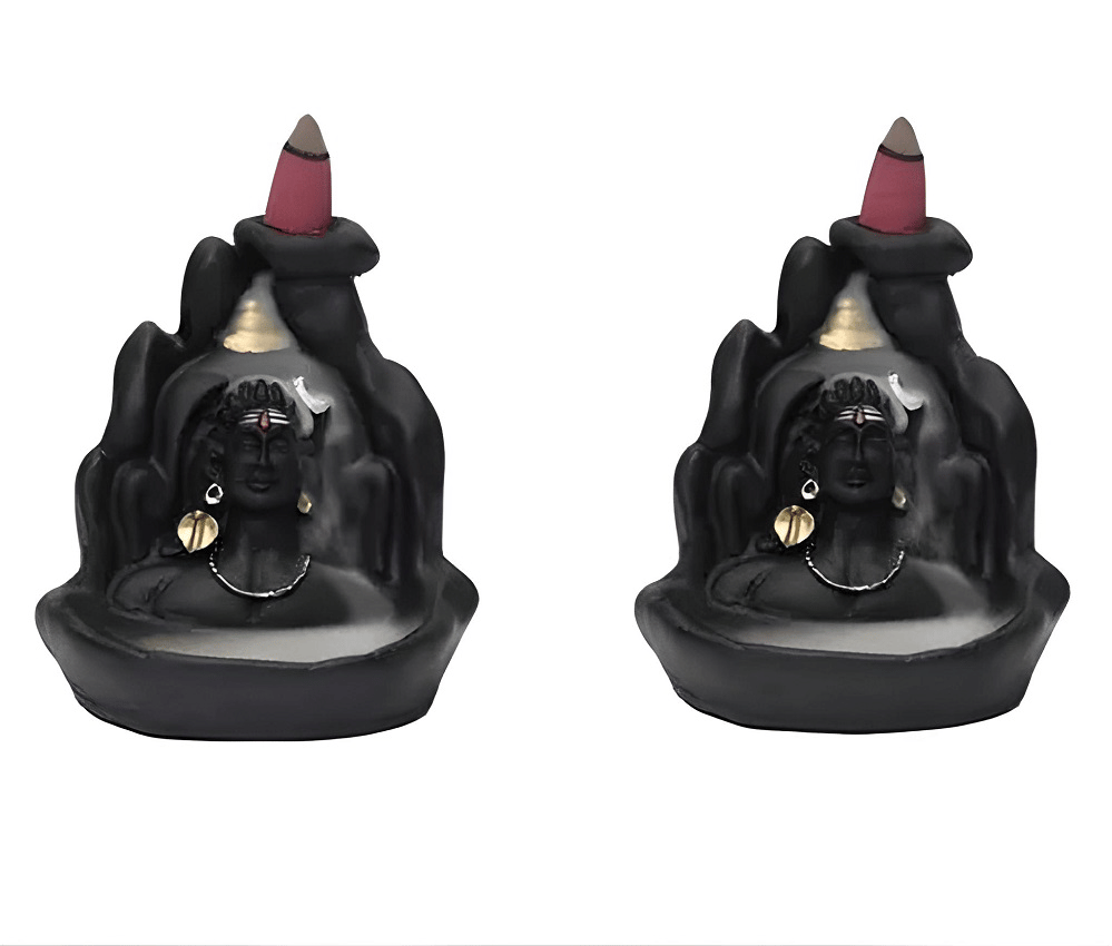 Khushi Enterprises - Smoke Shiva Backflow Showpiece 11 cm ( Pack of 1)