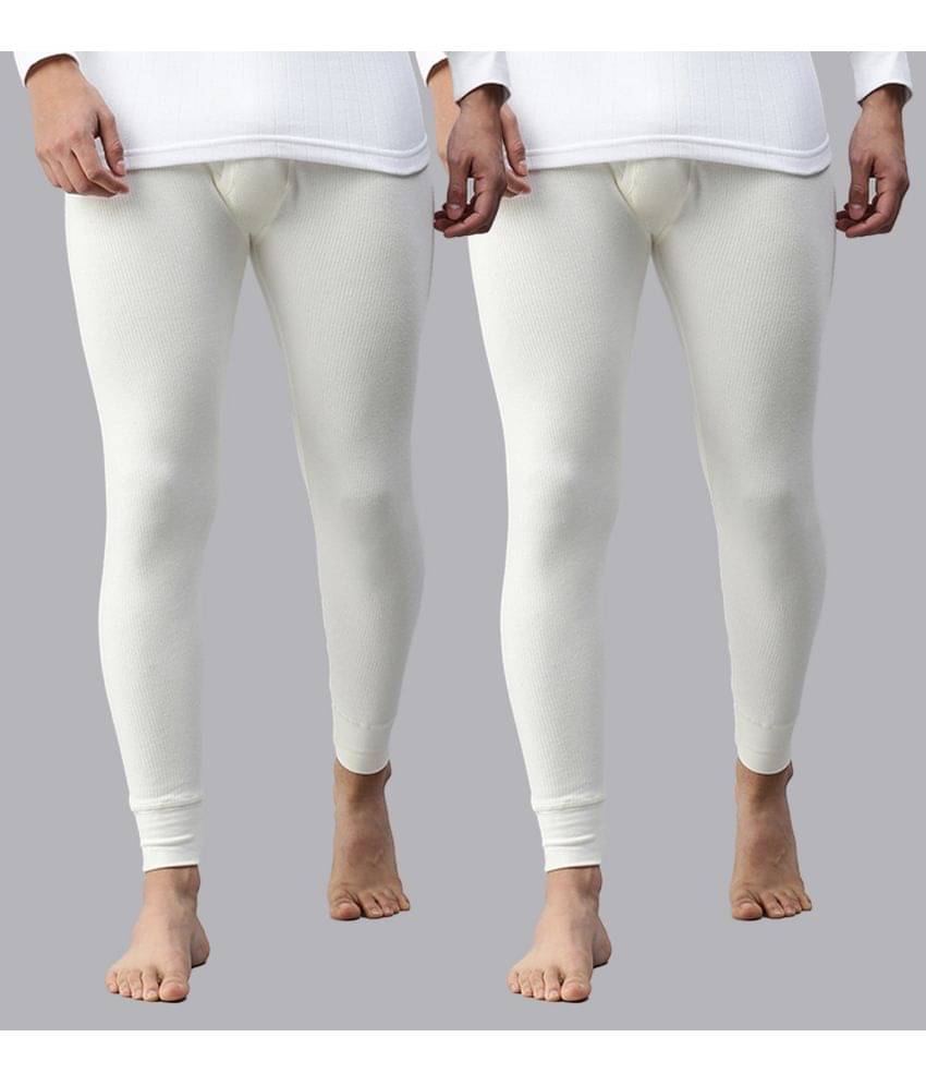 LUX PARKER Pack of 2 Cotton Thermal Bottoms For Men's ( White ) LUX PARKER Pack of 2 Cotton Thermal Bottoms For Men's ( White )