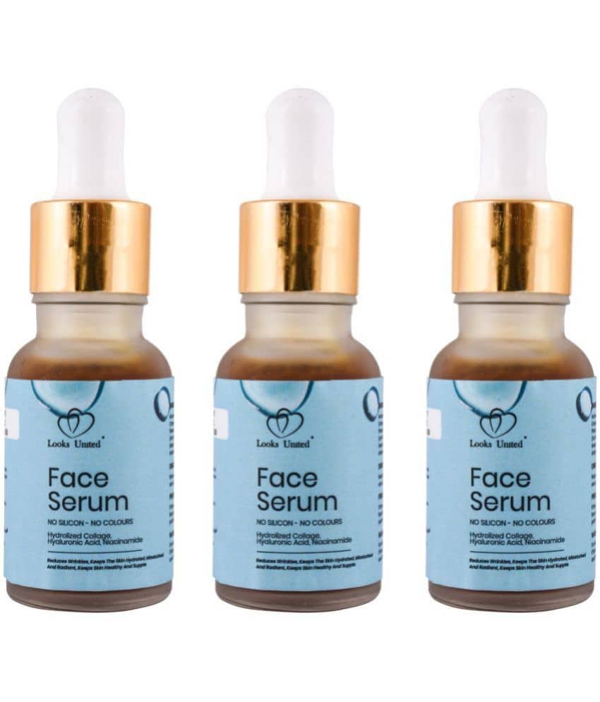 Looks United Hyaluronic Acid Face Serum Pack Of 3 (15 ml Each)