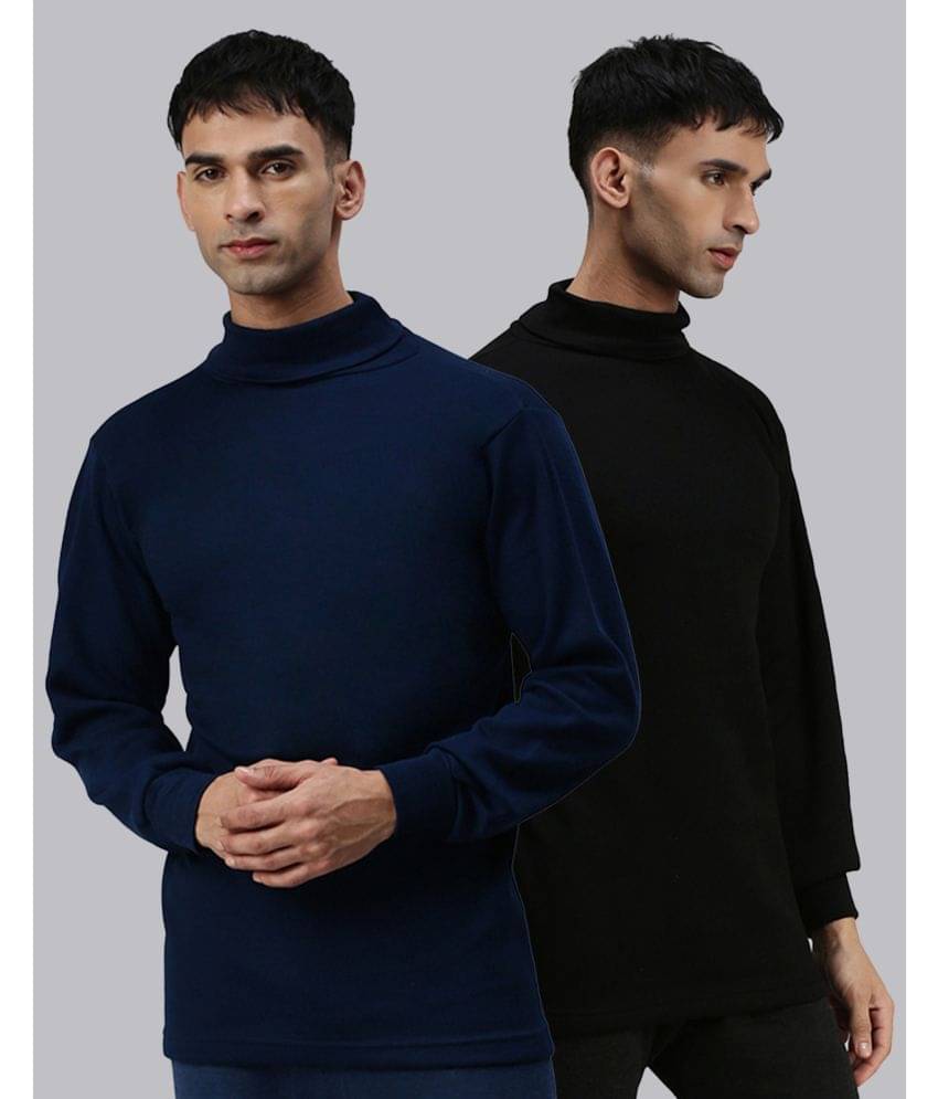     			Pack of 2 Lux Cottswool - Multicolor Cotton Blend Men's Thermal Tops