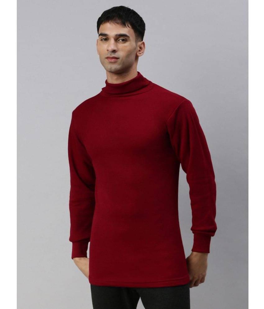     			Lux Cottswool Pack of 1 Cotton Blend Thermal Tops For Men's ( Red )