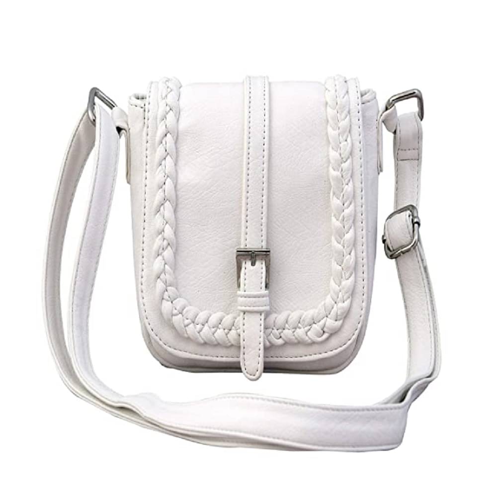     			Lychee Bags Sling Bag PU Set of 1 ( White )