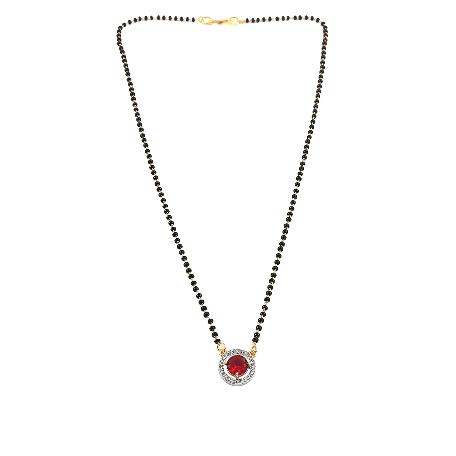 PUJVI - Red Mangalsutra ( Pack of 1 )