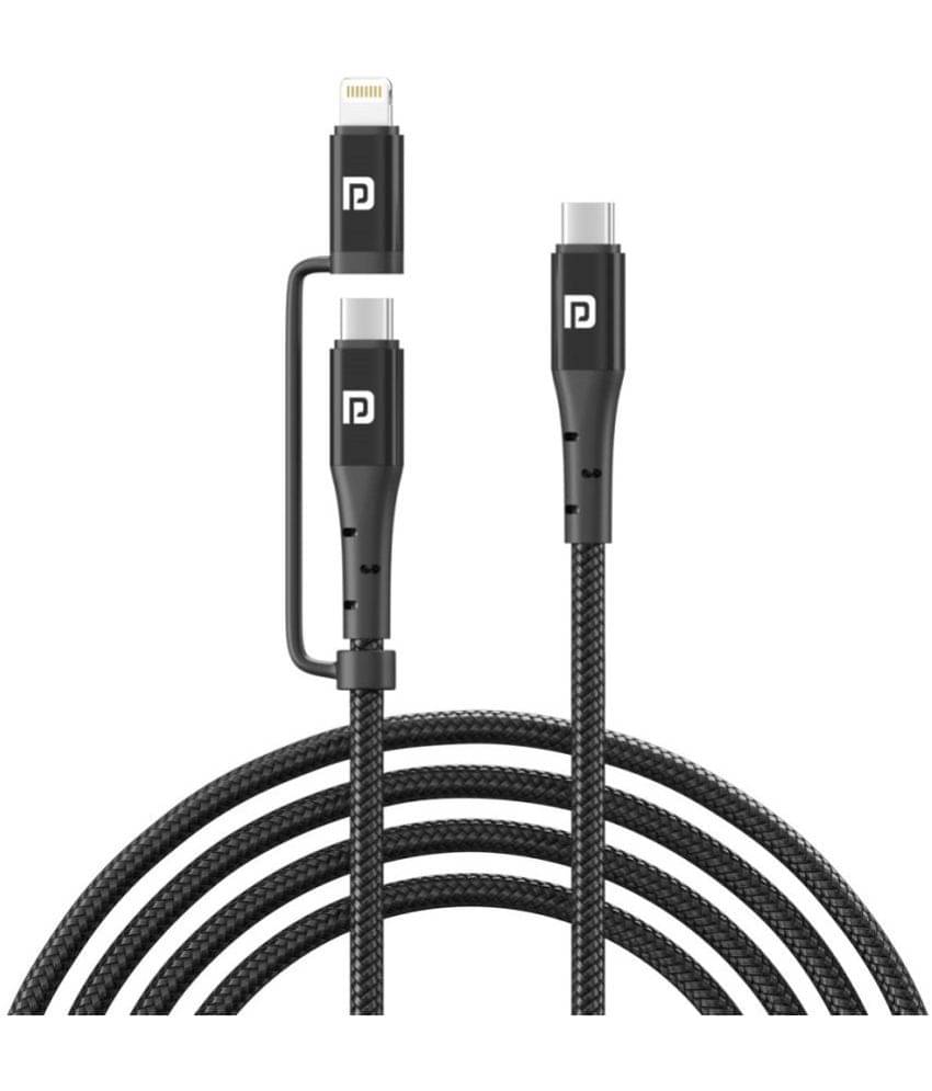 Portronics - Black 3A Type C Cable 1.2 Meter Portronics - Black 3A Type C Cable 1.2 Meter