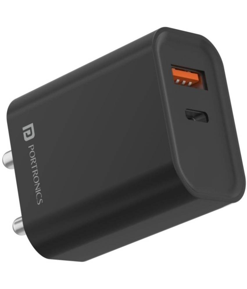     			Portronics - No Cable 3A Wall Charger
