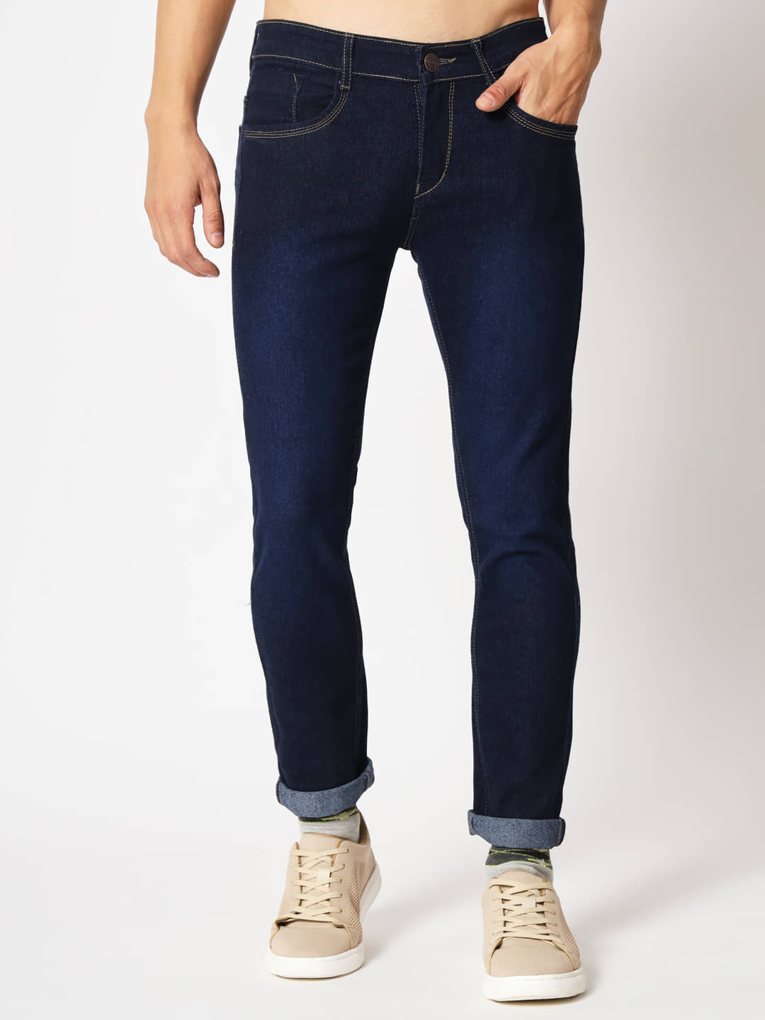 RAGZO - Dark Blue Denim Slim Fit Men's Jeans ( Pack of 1 ) - Jeans | Buy online on ZillyBuy