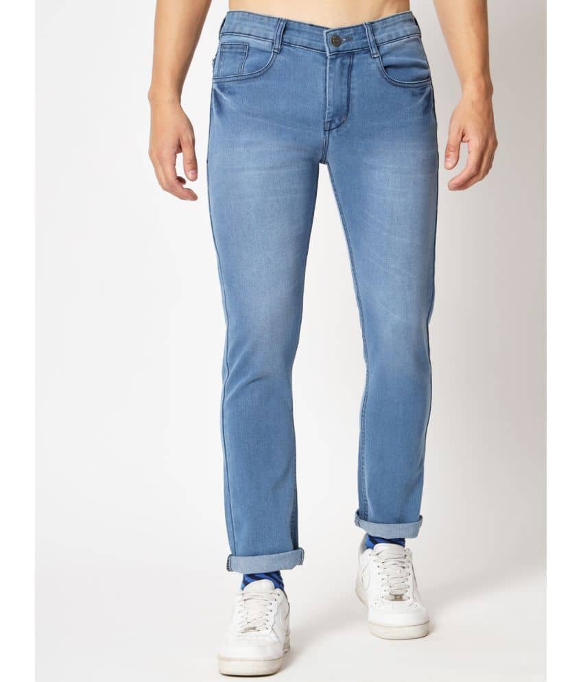 RAGZO - Light Blue Denim Slim Fit Men's Jeans ( Pack of 1 ) - Jeans | Buy online on ZillyBuy