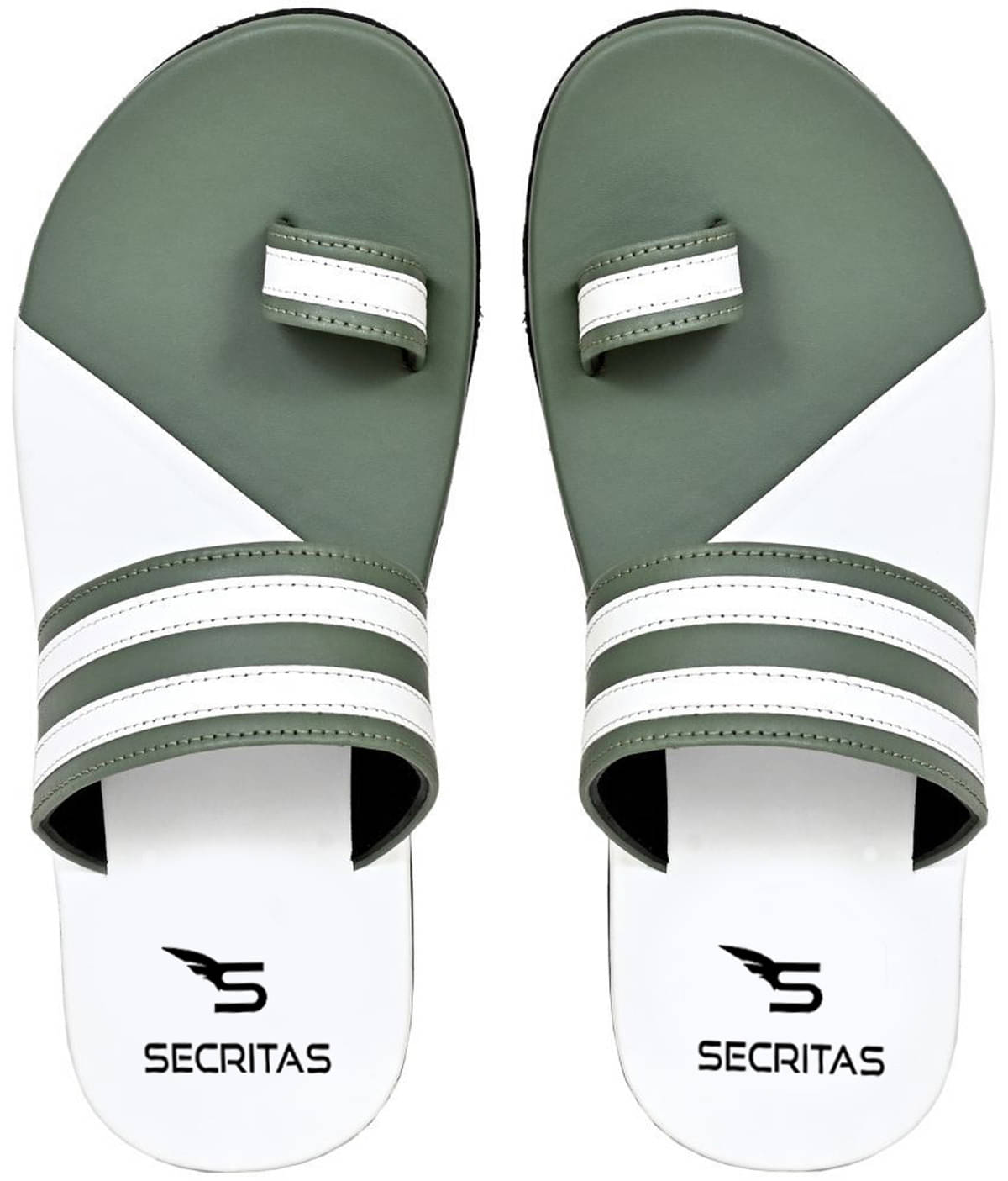     			Secritas - Green Men's Leather Slipper