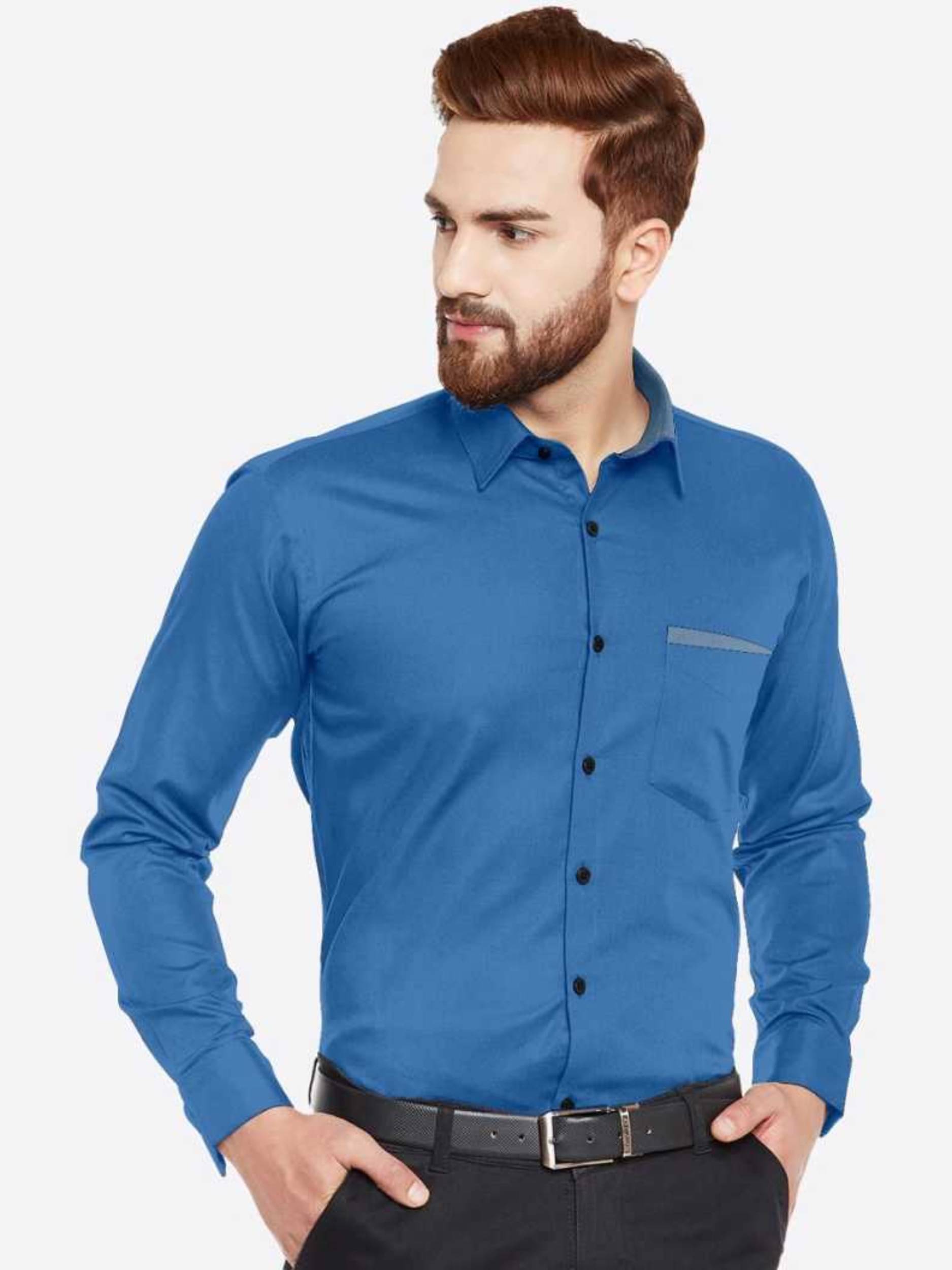     			VERTUSY - Blue 100% Cotton Regular Fit Men's Casual Shirt ( Pack of 1 )