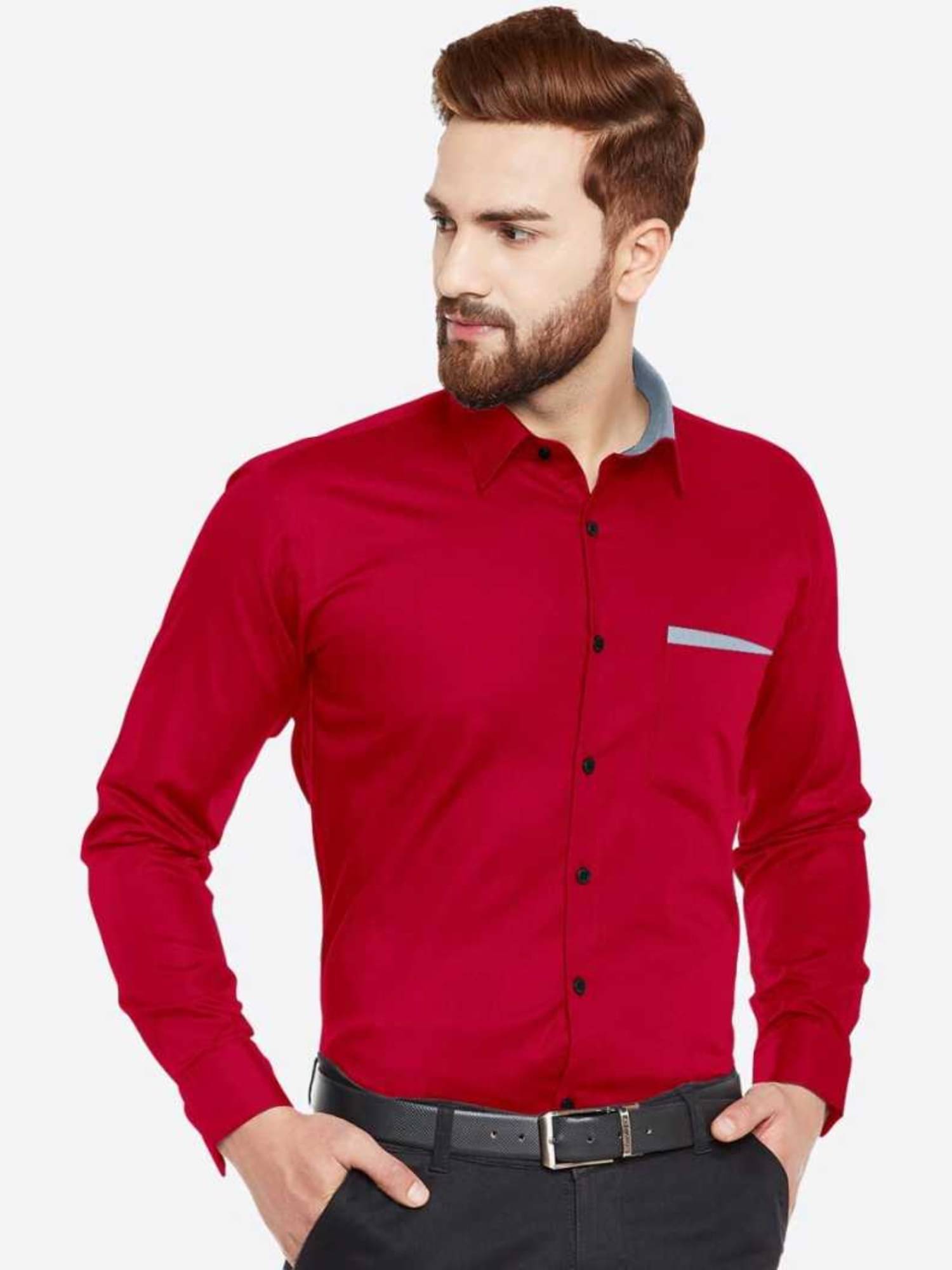     			VERTUSY - Red 100% Cotton Regular Fit Men's Casual Shirt ( Pack of 1 )