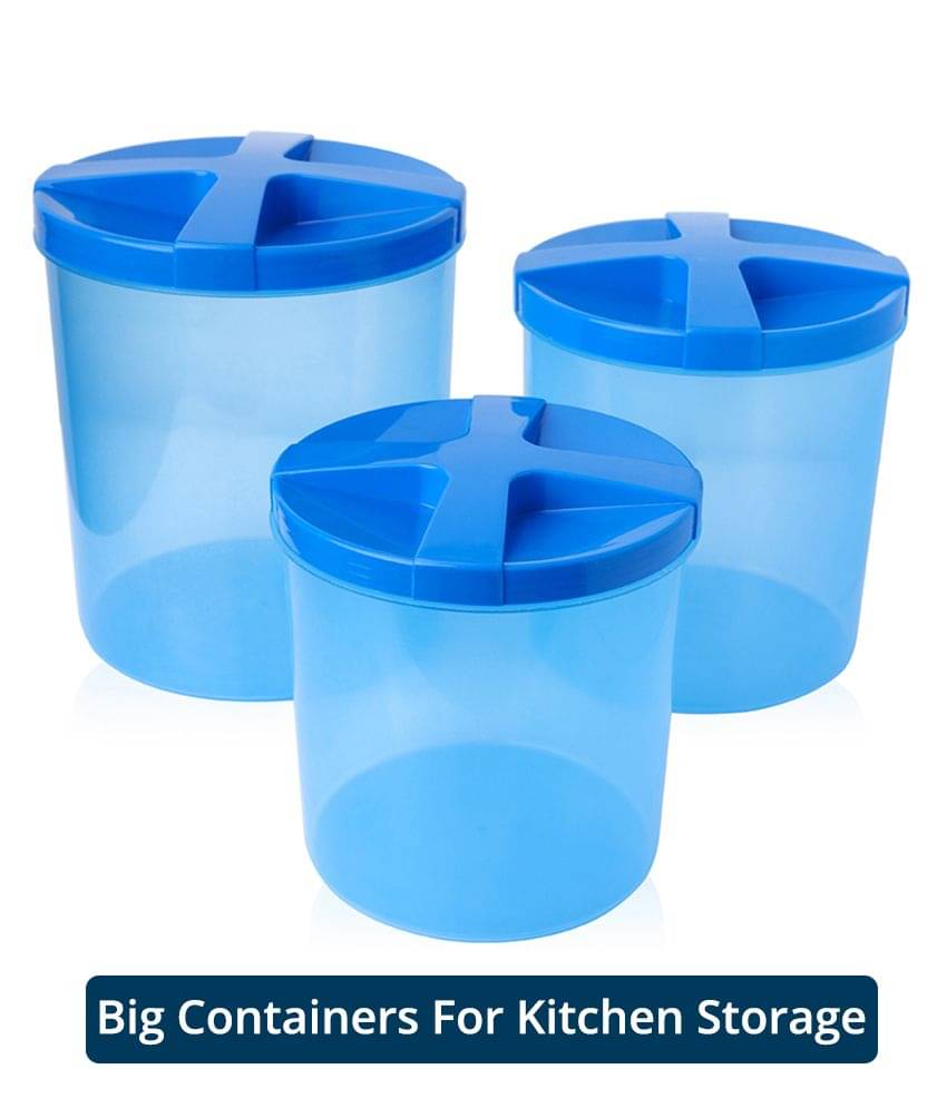     			Generic Multi-Purpose Container 4600ml,3200ml,2200ml, Blue Lid (3U)