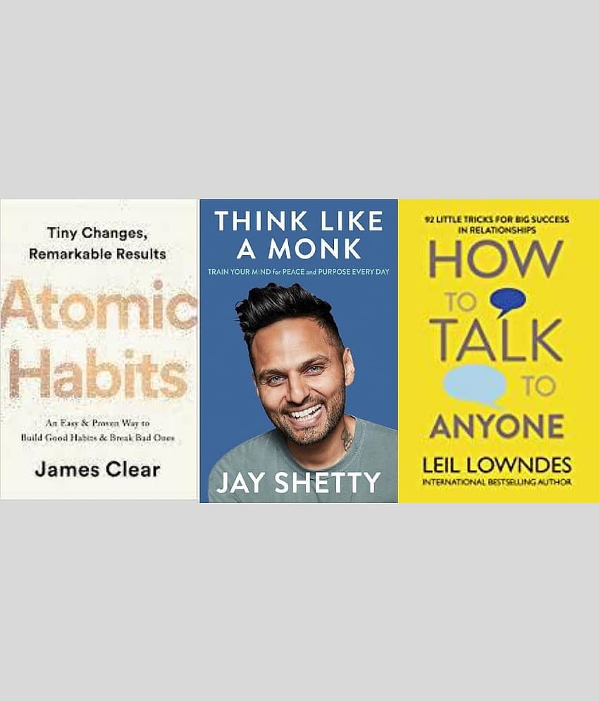 Atomic Habits + Think Like A Monk + How To Talk Anyone - Stationery | Buy online on ZillyBuy