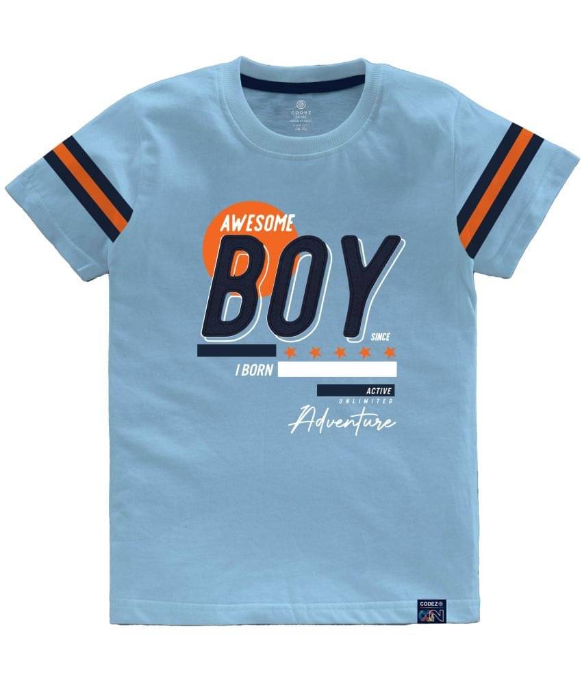     			CODEZ Pack of 1 Boys Cotton Blend T-Shirt ( Blue )