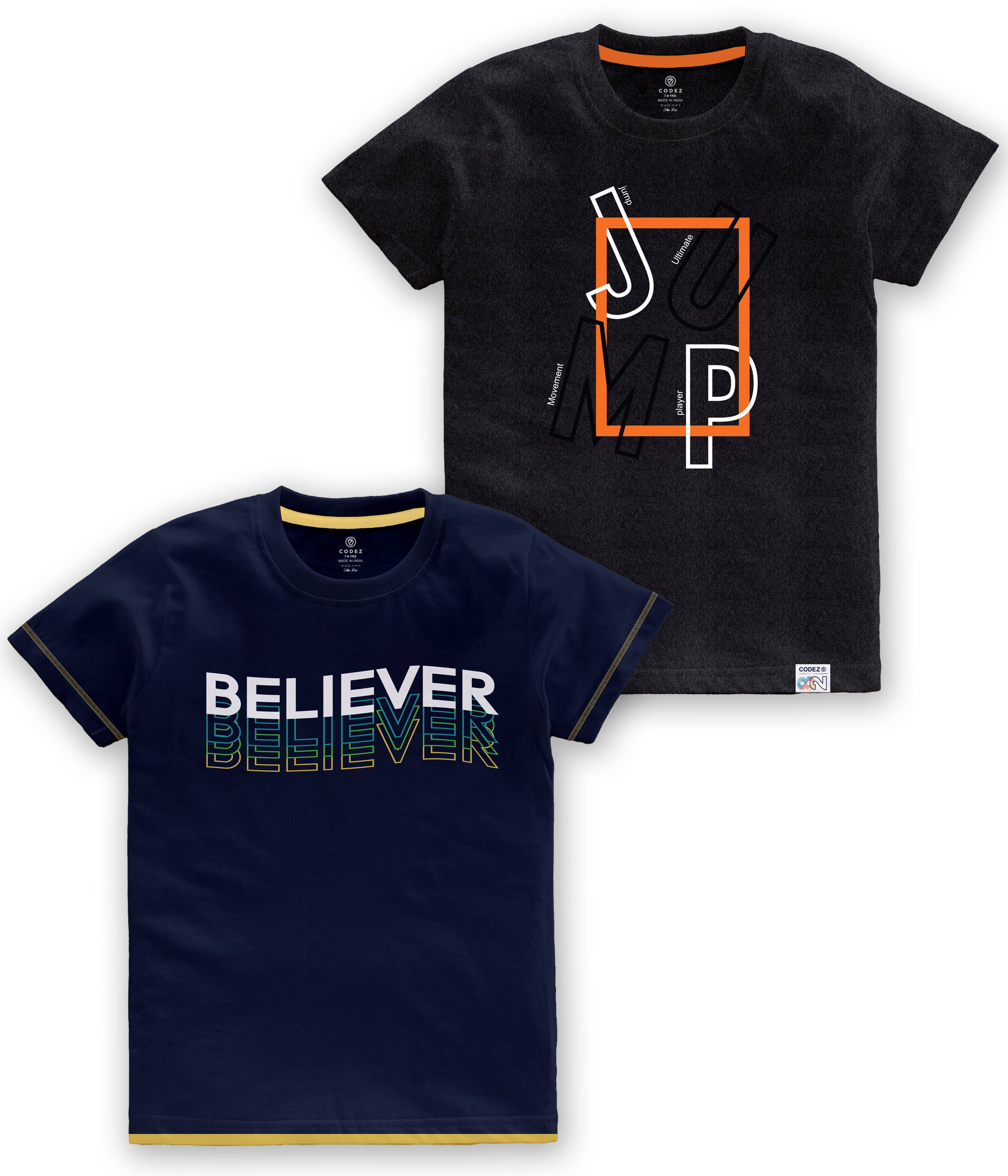     			CODEZ Pack of 1 Boys Cotton Blend T-Shirt ( Multi Color )