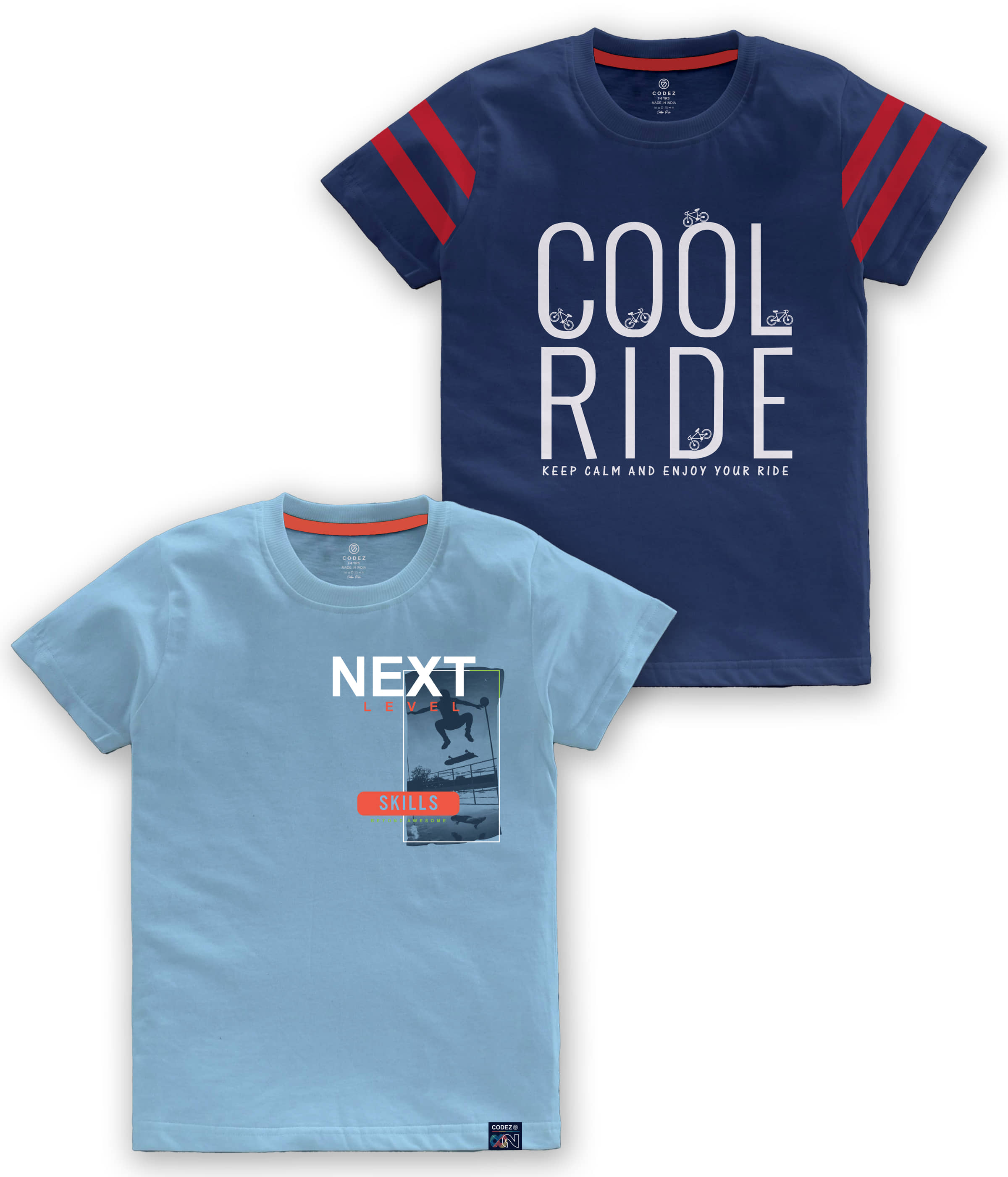 CODEZ Pack of 1 Boys Cotton Blend Polo T-Shirt ( Multi Color )