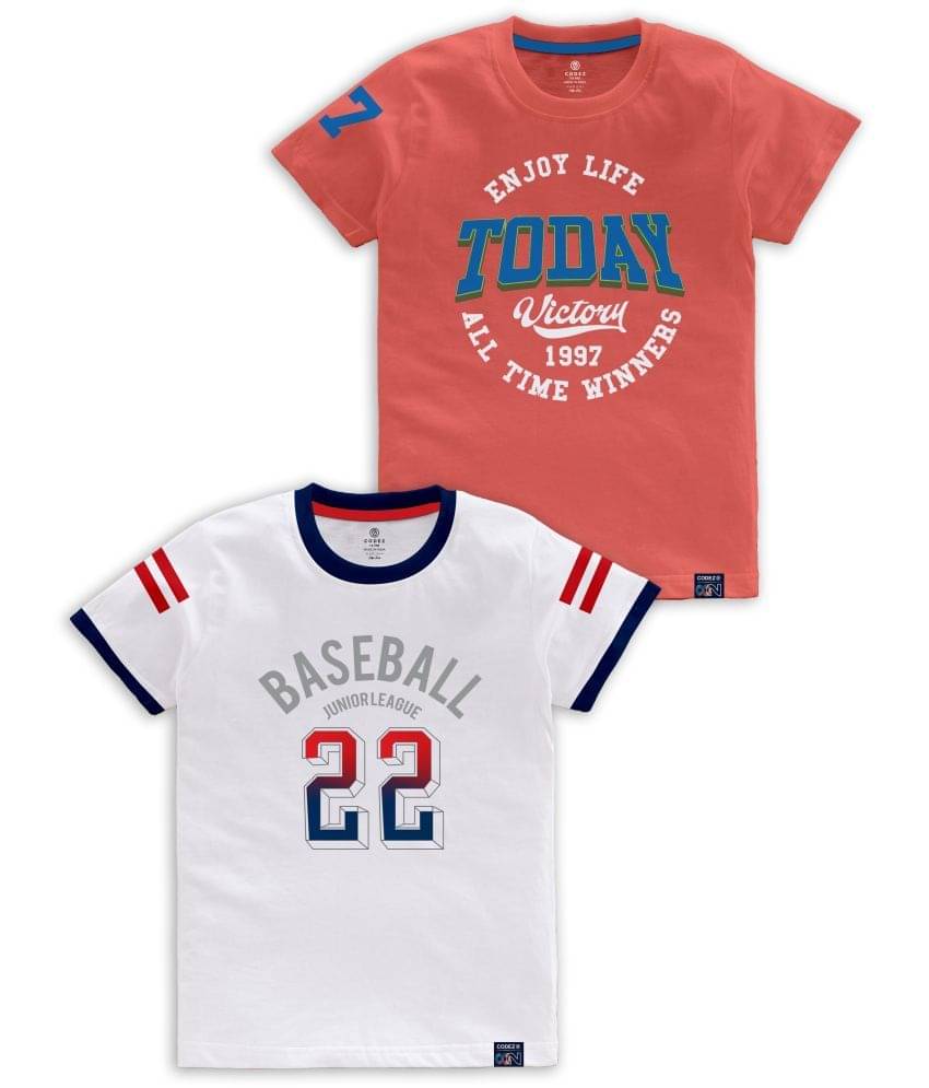     			CODEZ Pack of 1 Boys Cotton Blend T-Shirt ( Multi Color )