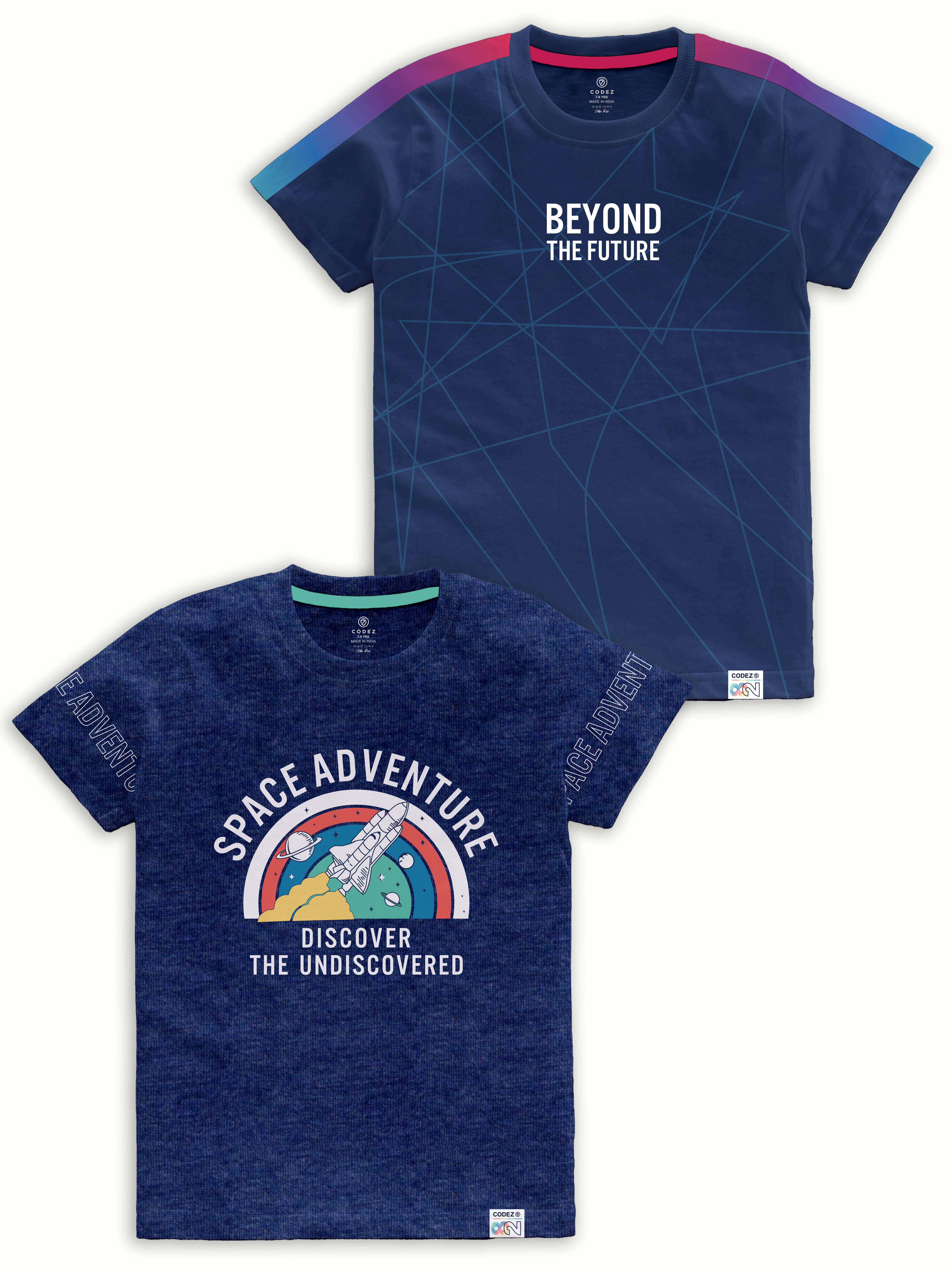     			CODEZ Pack of 1 Boys Cotton Blend T-Shirt ( Multi Color )