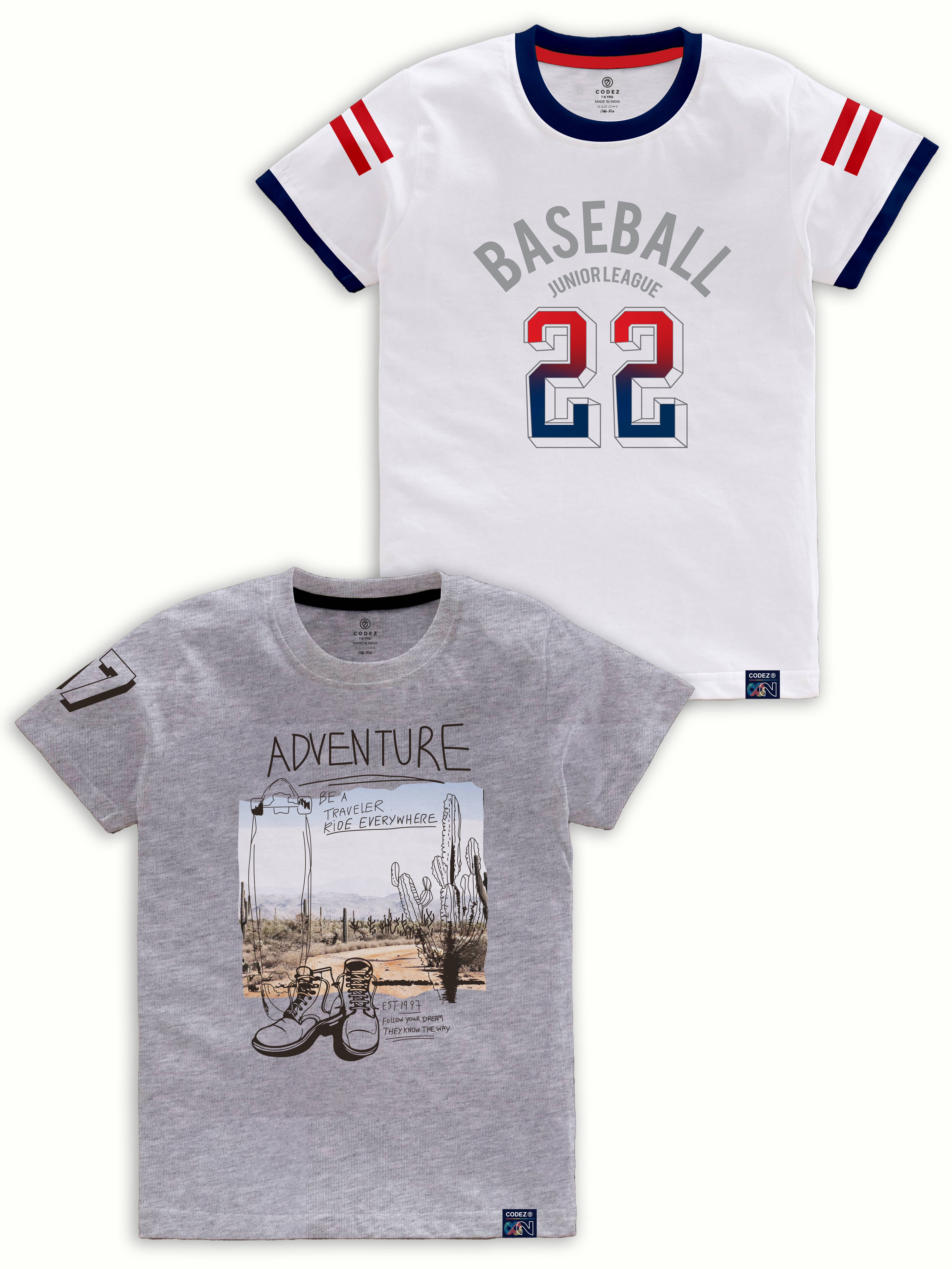     			CODEZ Pack of 1 Boys Cotton Blend T-Shirt ( Multi Color )